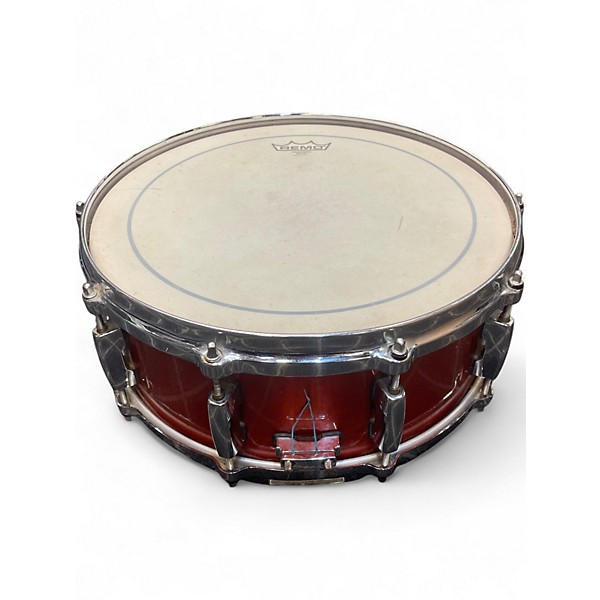 Used Pearl 5.5X14 Masterworks Custom Snare ORANGE Drum