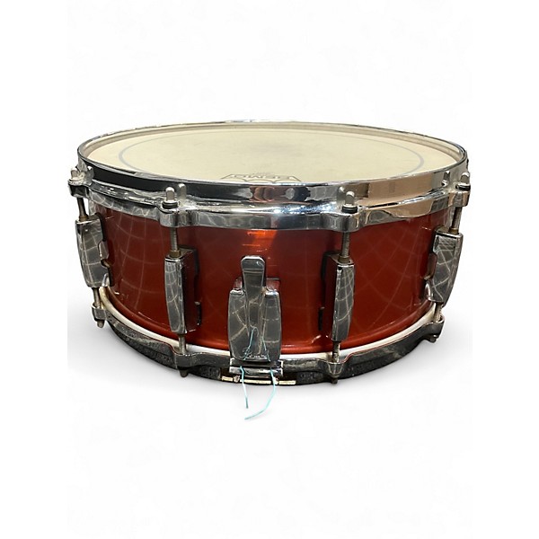 Used Pearl 5.5X14 Masterworks Custom Snare ORANGE Drum
