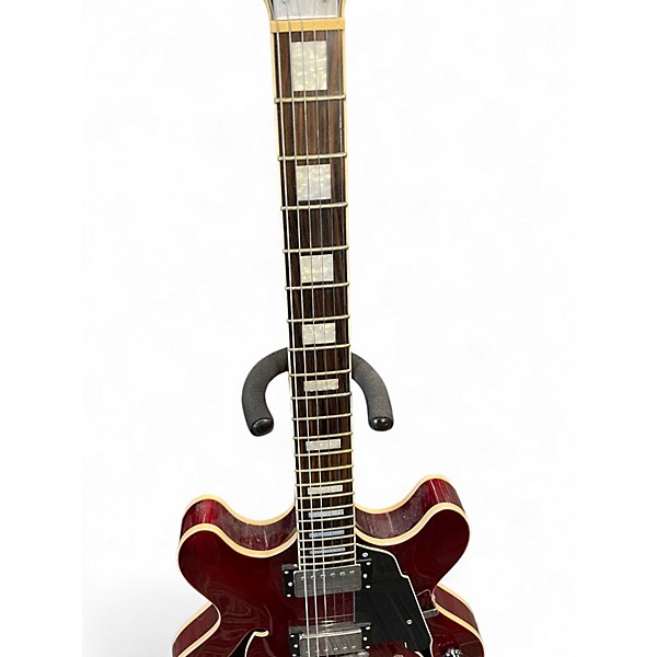 Used D'Angelico DAPDCTWNCTCB Wine Red Hollow Body Electric Guitar