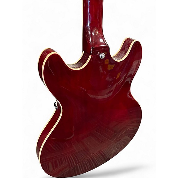 Used D'Angelico DAPDCTWNCTCB Wine Red Hollow Body Electric Guitar