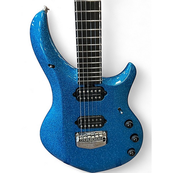 Used 2018 Ernie Ball Music Man BFR MAJESTY MARINE BLUE SPARKLE Solid Body Electric Guitar