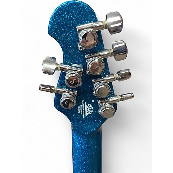 Used 2018 Ernie Ball Music Man BFR MAJESTY MARINE BLUE SPARKLE Solid Body Electric Guitar