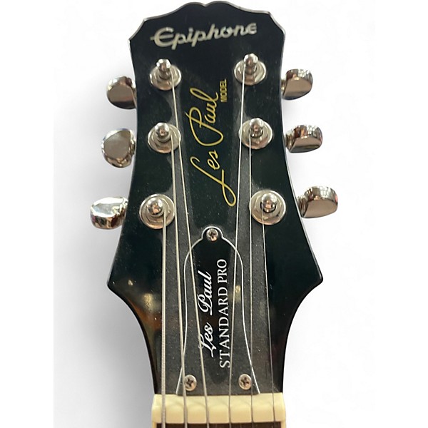 Used 2010s Epiphone Les Paul Standard Pro Iced Tea Burst Solid Body Electric Guitar