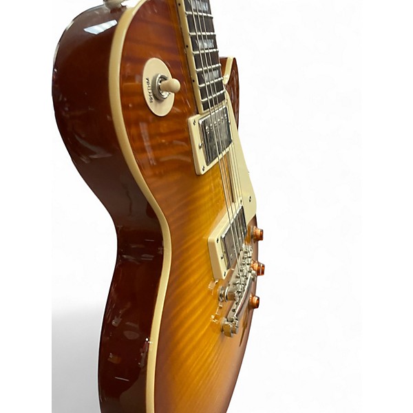 Used 2010s Epiphone Les Paul Standard Pro Iced Tea Burst Solid Body Electric Guitar