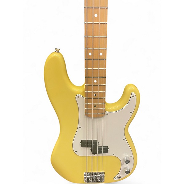 Used Fender Standard Precision Bass yellow Electric Bass Guitar