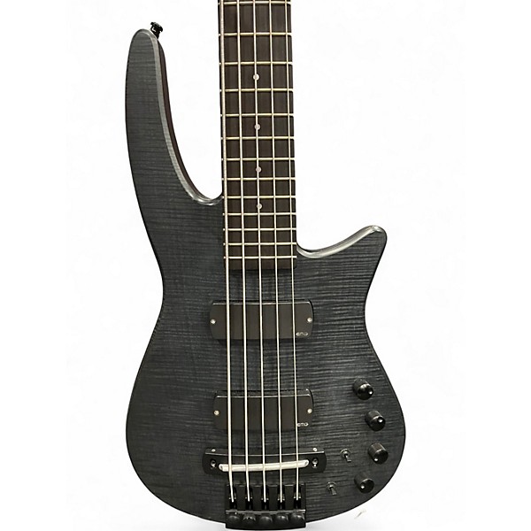 Used NS Design CR5 Radius 5 String Trans Charcoal Electric Bass Guitar
