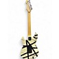 Used EVH Striped Series White with Black Stripes Solid Body Electric Guitar