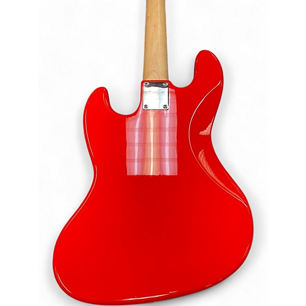 Used Squier Affinity Jazz Bass Red Electric Bass Guitar