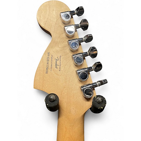 Used 2014 Squier Standard Stratocaster Crimson Red Trans Solid Body Electric Guitar