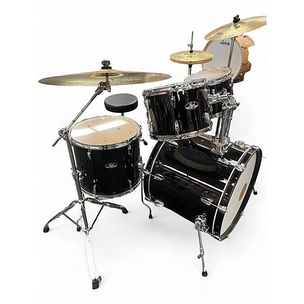 Used Pearl 5 Piece ROADSHOW 5-PIECE PIANO BLACK Drum Kit