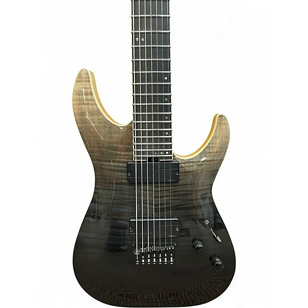 Used Schecter Guitar Research sls elite 7 Trans Black Solid Body Electric Guitar