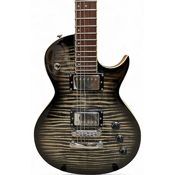 Used Mitchell MS470 Trans Black Solid Body Electric Guitar