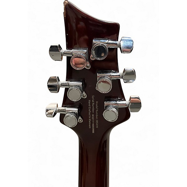 Used Mitchell MS470 Trans Black Solid Body Electric Guitar