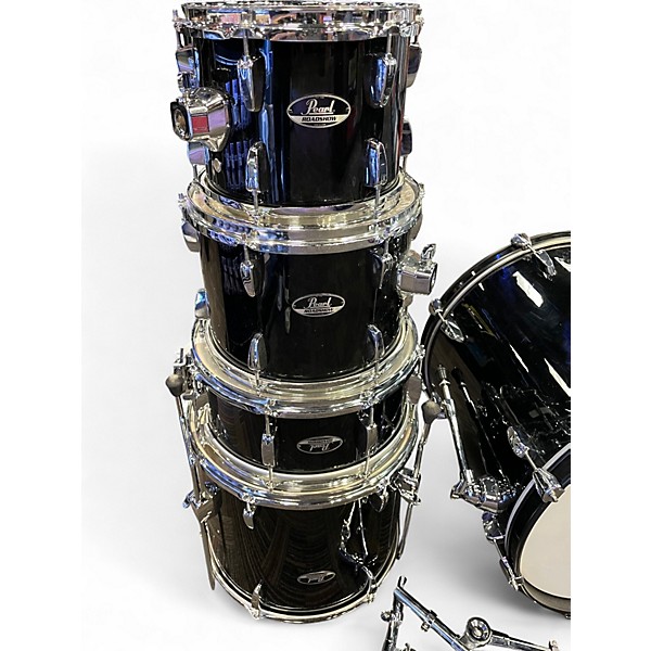 Used Pearl 5 Piece Roadshow Black Drum Kit