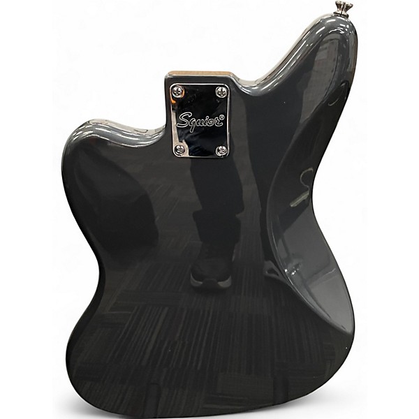 Used Squier Affinity Jaguar Charcoal Frost Metallic Electric Bass Guitar