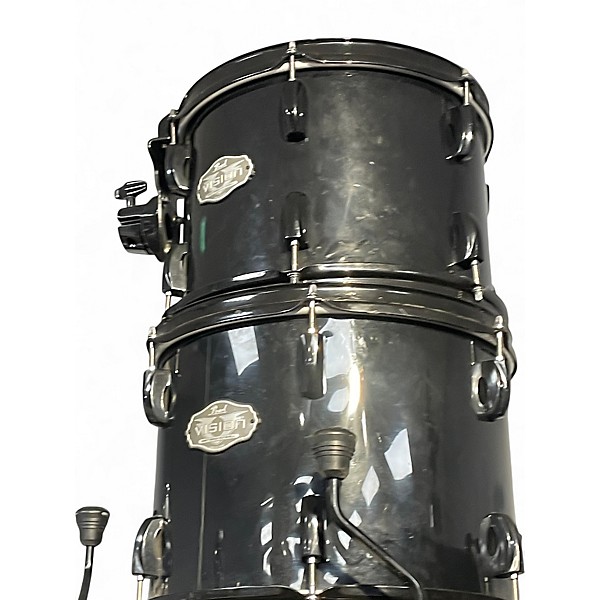 Used Pearl 4 Piece Vision Black Drum Kit