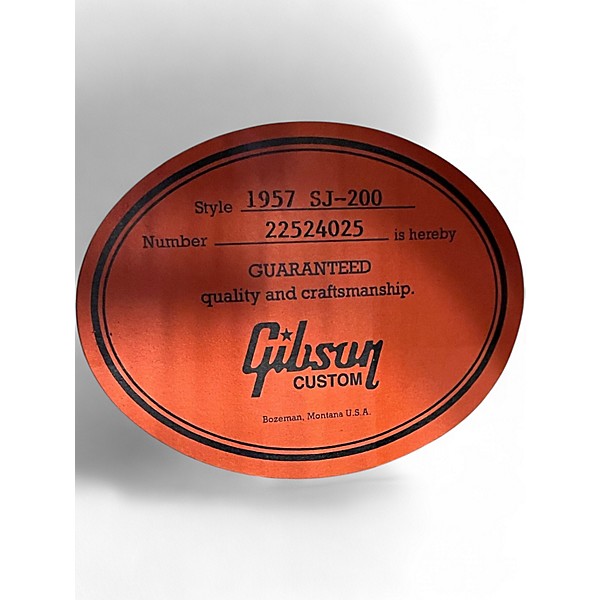 Used Gibson Custom 1957 SJ200 Vintage Sunburst Acoustic Electric Guitar