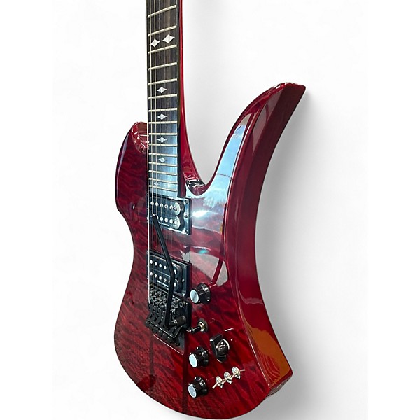 Used B.C. Rich MGSTTR Mockingbird ST Trans Red Solid Body Electric Guitar