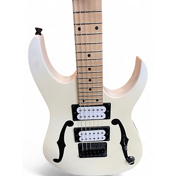 Used Ibanez GDTM21 Mikro Alpine White Solid Body Electric Guitar