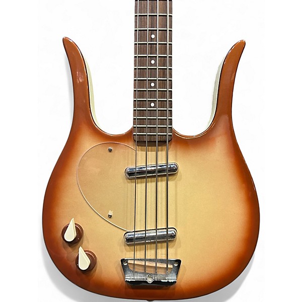 Used Danelectro Dead-On 58 Longhorn LH 2 Color Sunburst Electric Bass Guitar