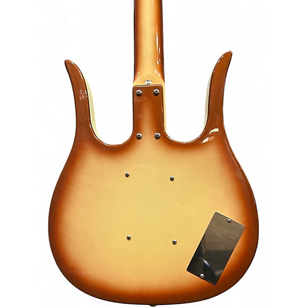 Used Danelectro Dead-On 58 Longhorn LH 2 Color Sunburst Electric Bass Guitar