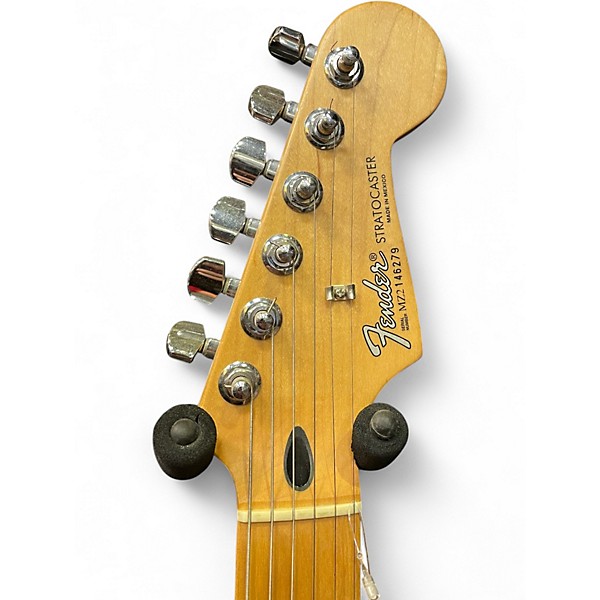 Used 2002 Fender Standard Stratocaster Black Solid Body Electric Guitar