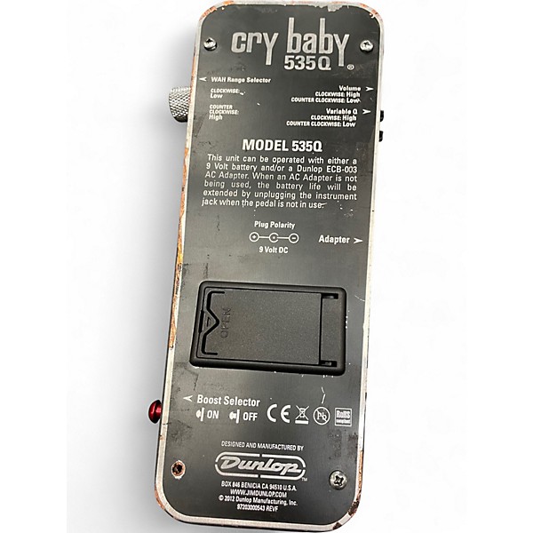 Used Dunlop 535Q Cry Baby Multi-Wah Effect Pedal
