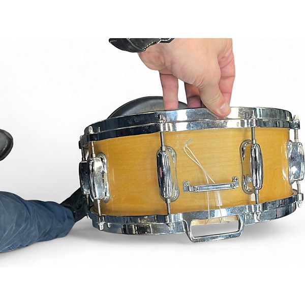Used Slingerland 14in Snare 6x14 10 lug Natural Drum