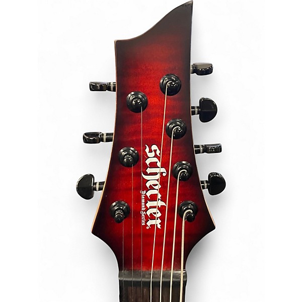 Used Schecter Guitar Research SUNSET EXTREME LEFT HANDDED SCARLET BURST Solid Body Electric Guitar