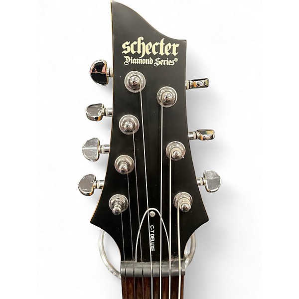 Used Schecter C7 DELUXE LEFT HANDED SATIN BLACK Electric Guitar