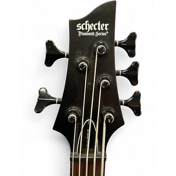 Used Schecter Guitar Research STILETTO STEALTH 5 LH Satin Black Electric Bass Guitar