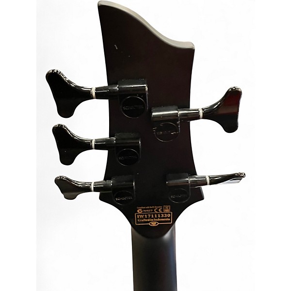 Used Schecter Guitar Research STILETTO STEALTH 5 LH Satin Black Electric Bass Guitar
