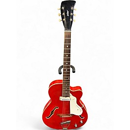 Vintage 1967 VOX TORNADO Wine Red Hollow Body Electric Guitar