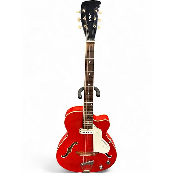 Vintage 1967 VOX TORNADO Wine Red Hollow Body Electric Guitar