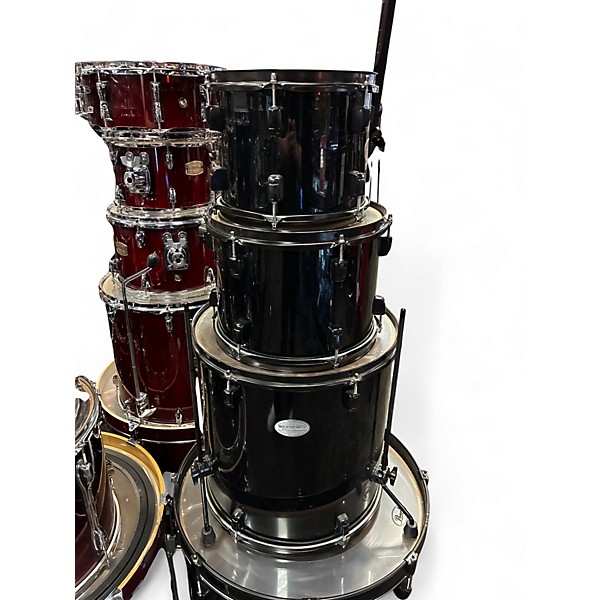 Used Pearl 4 Piece Soundcheck Black Drum Kit