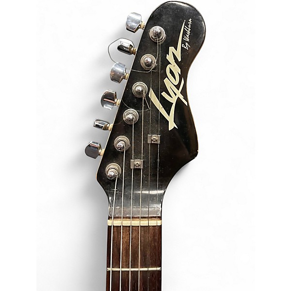 Used Lyon By Washburn S-Type HSS Black Solid Body Electric Guitar