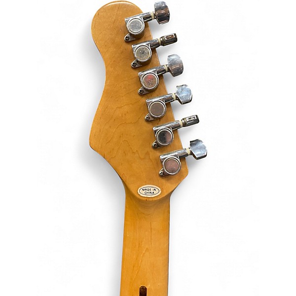 Used Lyon By Washburn S-Type HSS Black Solid Body Electric Guitar