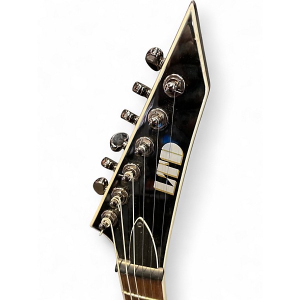 Used ESP LTD MH401QMNT Trans Black Solid Body Electric Guitar