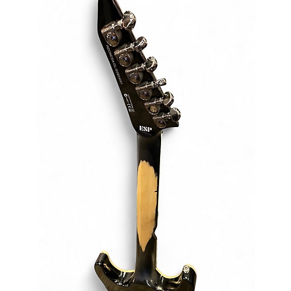 Used ESP LTD MH401QMNT Trans Black Solid Body Electric Guitar