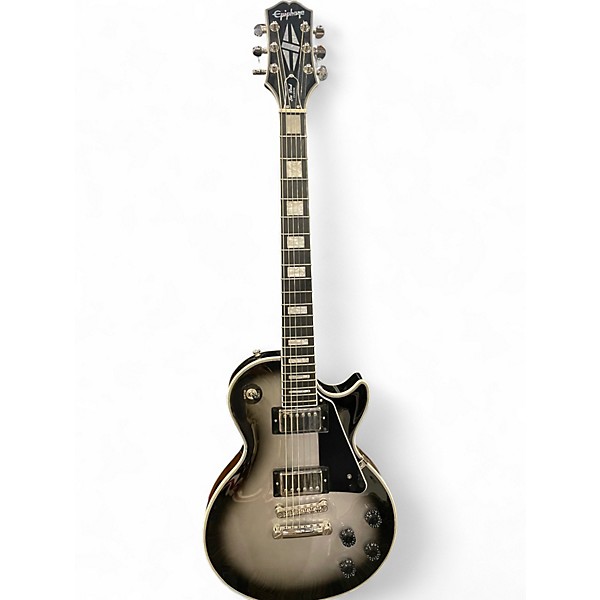 Used Epiphone Les Paul Custom Silverburst Solid Body Electric Guitar