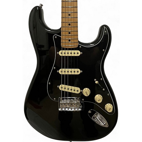 Used Fender Player Stratocaster Black Solid Body Electric Guitar