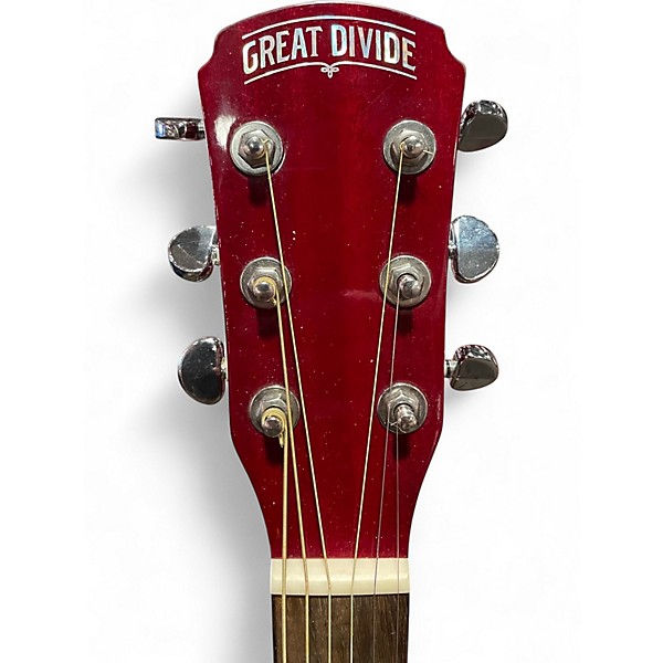 Used Great Divide SMCE-18-DR Red Acoustic Electric Guitar