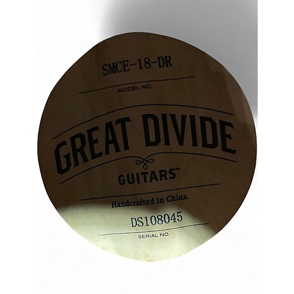 Used Great Divide SMCE-18-DR Red Acoustic Electric Guitar