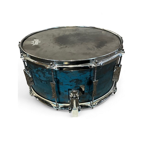 Used Pork Pie 14in WEATHERED BARN BLUE 14X7 SNARE BLUE Drum
