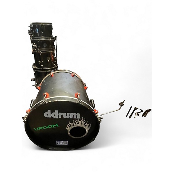 Used Ddrum 4 Piece HYBRID ACOUSTIC/ELECTRIC SHELL PACK BLACK Drum Kit