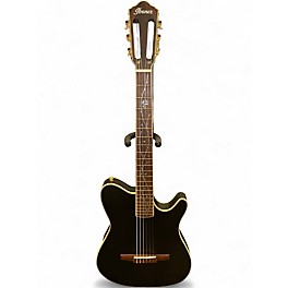 Used Ibanez tod10n black flat Classical Acoustic Electric Guitar