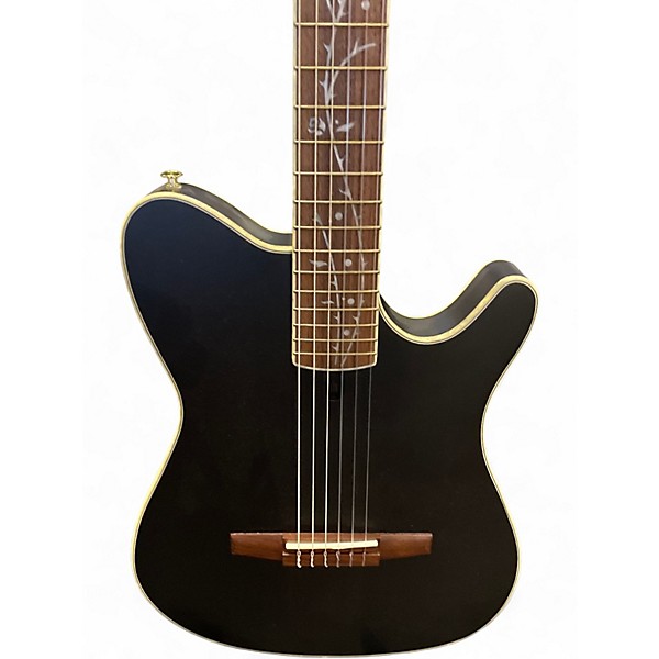 Used Ibanez tod10n black flat Classical Acoustic Electric Guitar