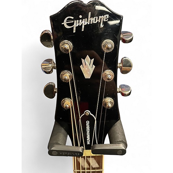 Used 2020s Epiphone Hummingbird Crimson Red Burst Acoustic Guitar