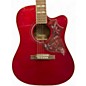 Used 2020s Epiphone Hummingbird Crimson Red Burst Acoustic Guitar