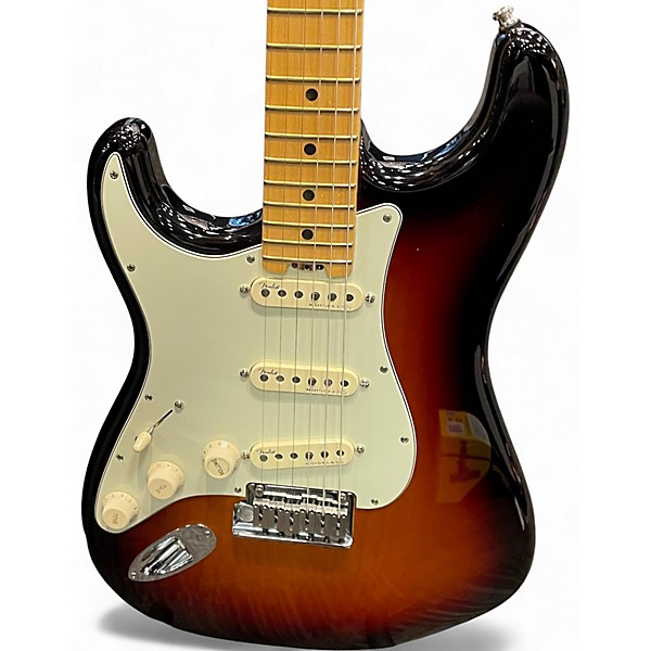 Used Fender American Elite Stratocaster Left Handed 3 Color Sunburst Electric Guitar